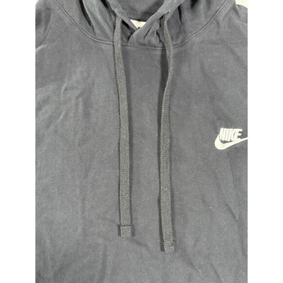 Nike Sportswear Jersey Shirt Mens Black Large Hooded Pullover Long Sleeve - Picture 2 of 14